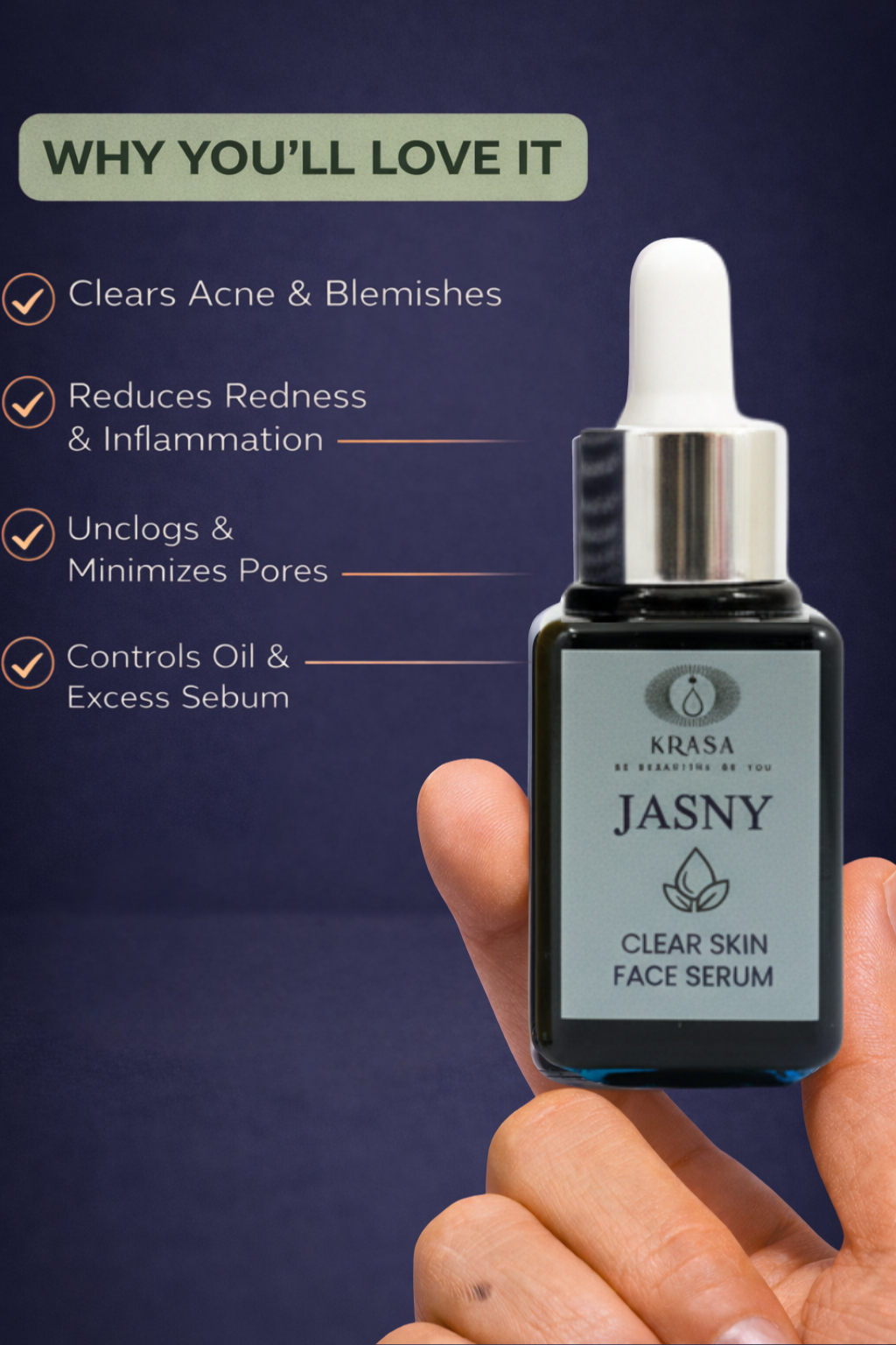 KRASA JASNY CLEAR SKIN FACE SERUM