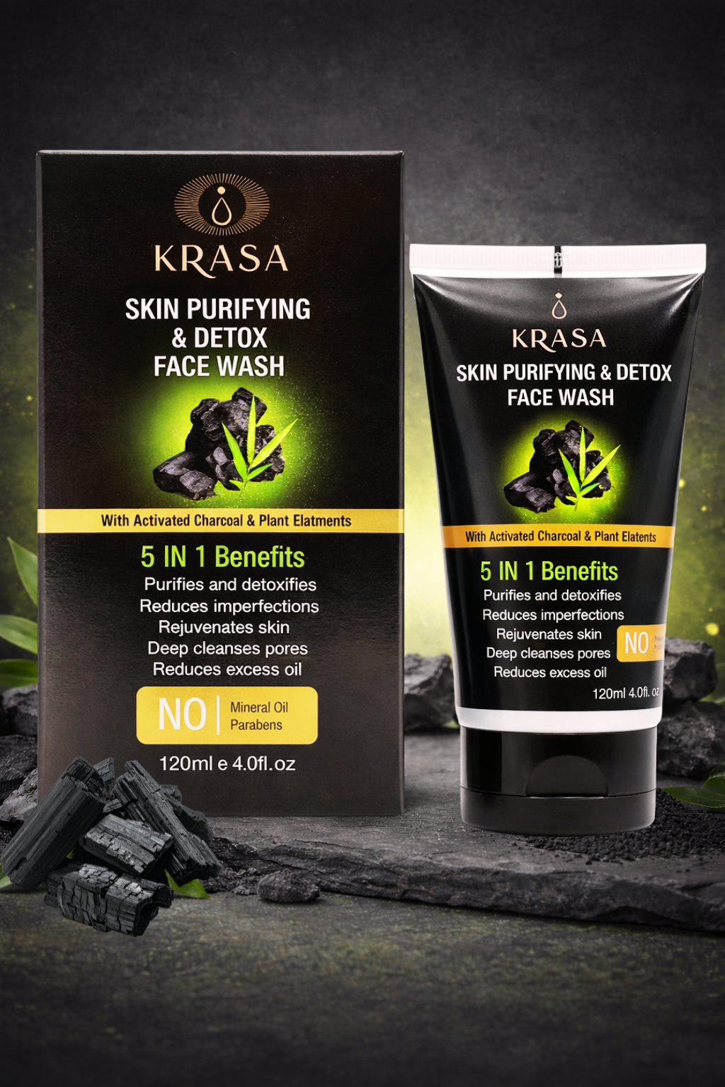 KRASA CHARCOAL FACEWASH
