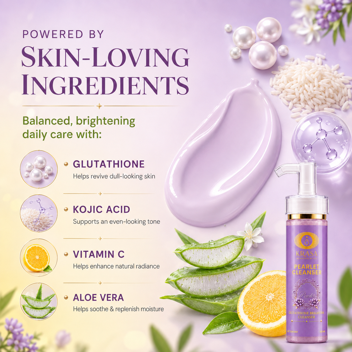 KRASA PEARLET FACE CLEANSER