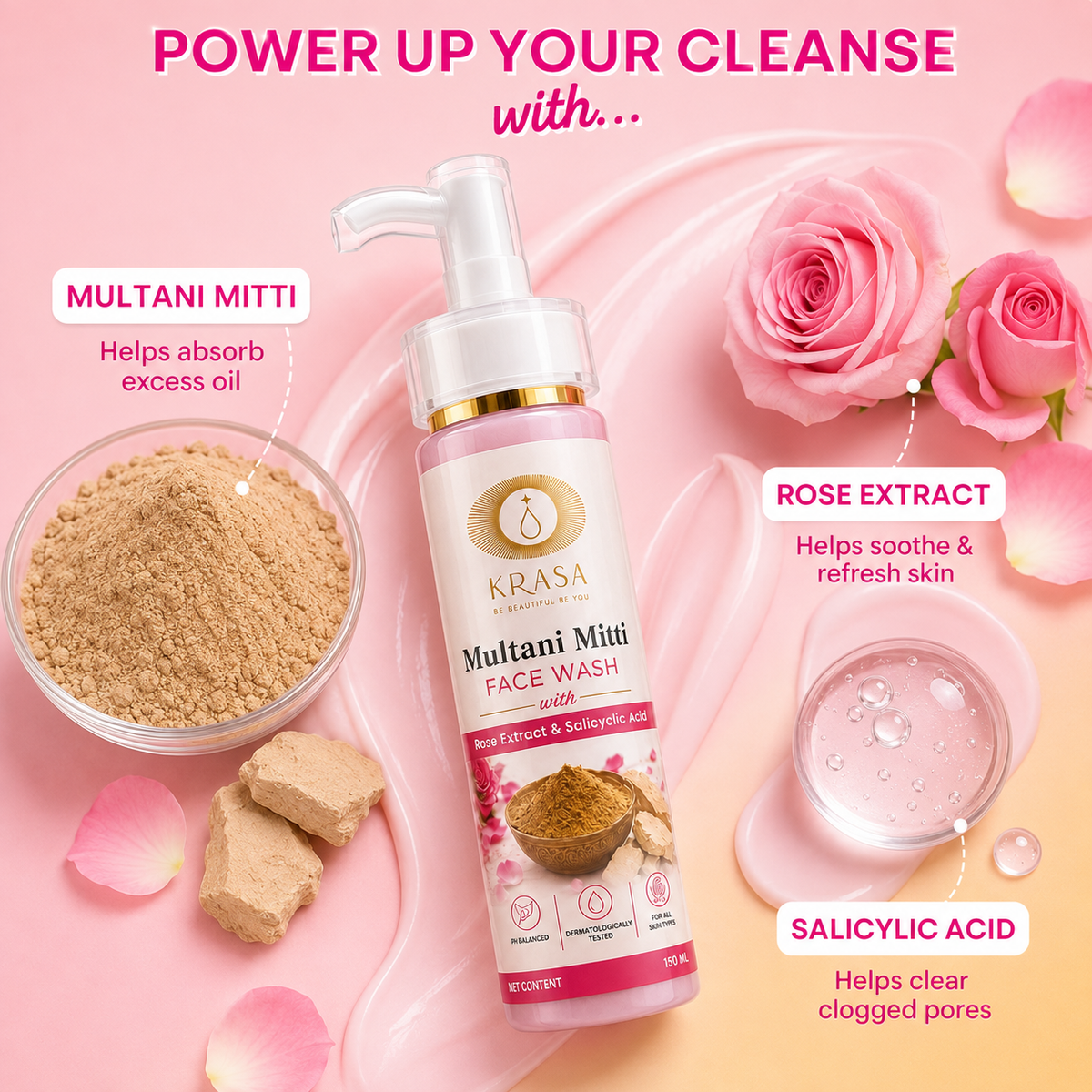 KRASA MULTANI MITTI FACE WASH