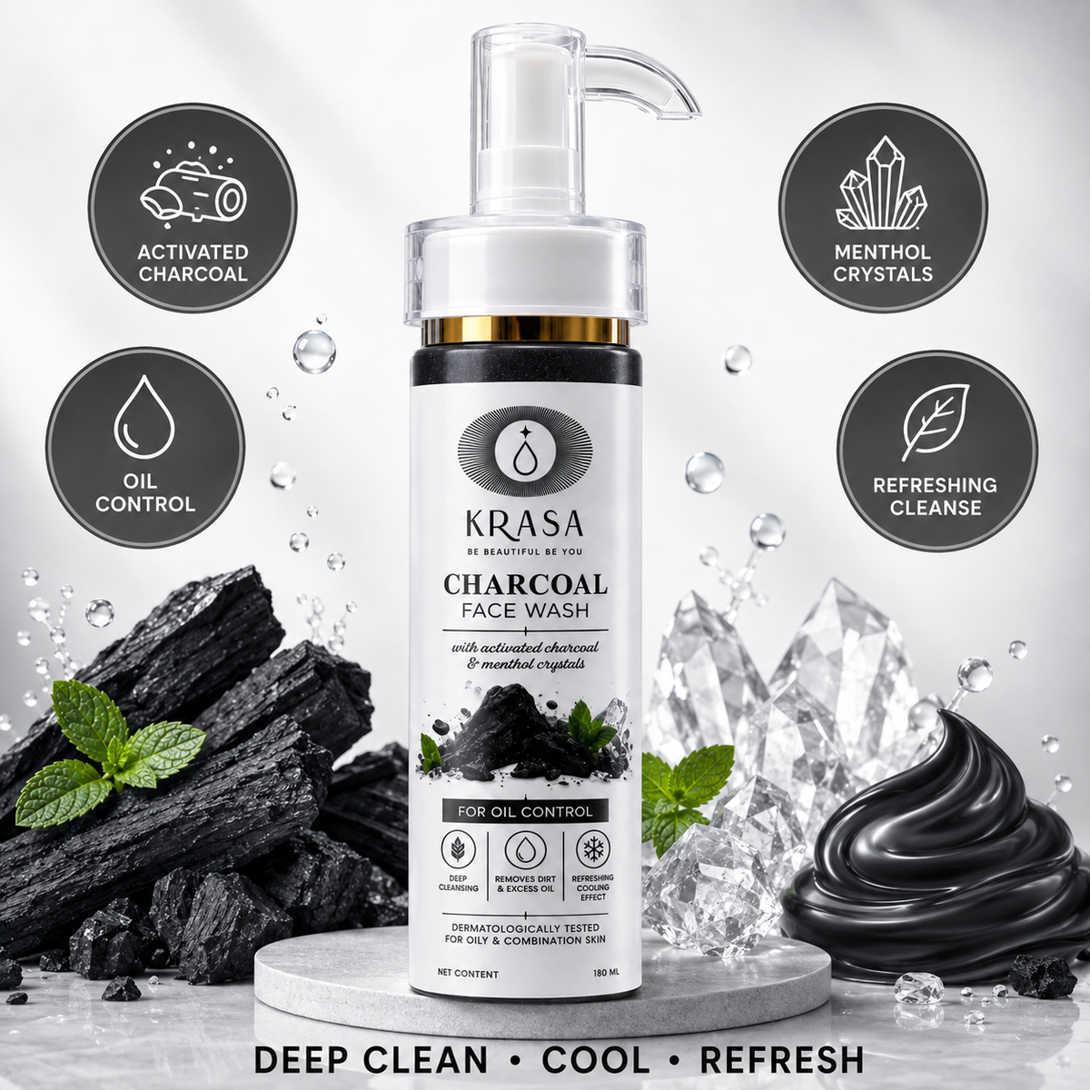 KRASA CHARCOAL FACEWASH