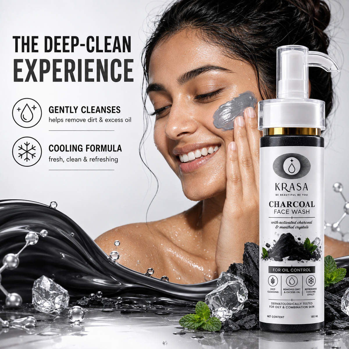 KRASA CHARCOAL FACEWASH