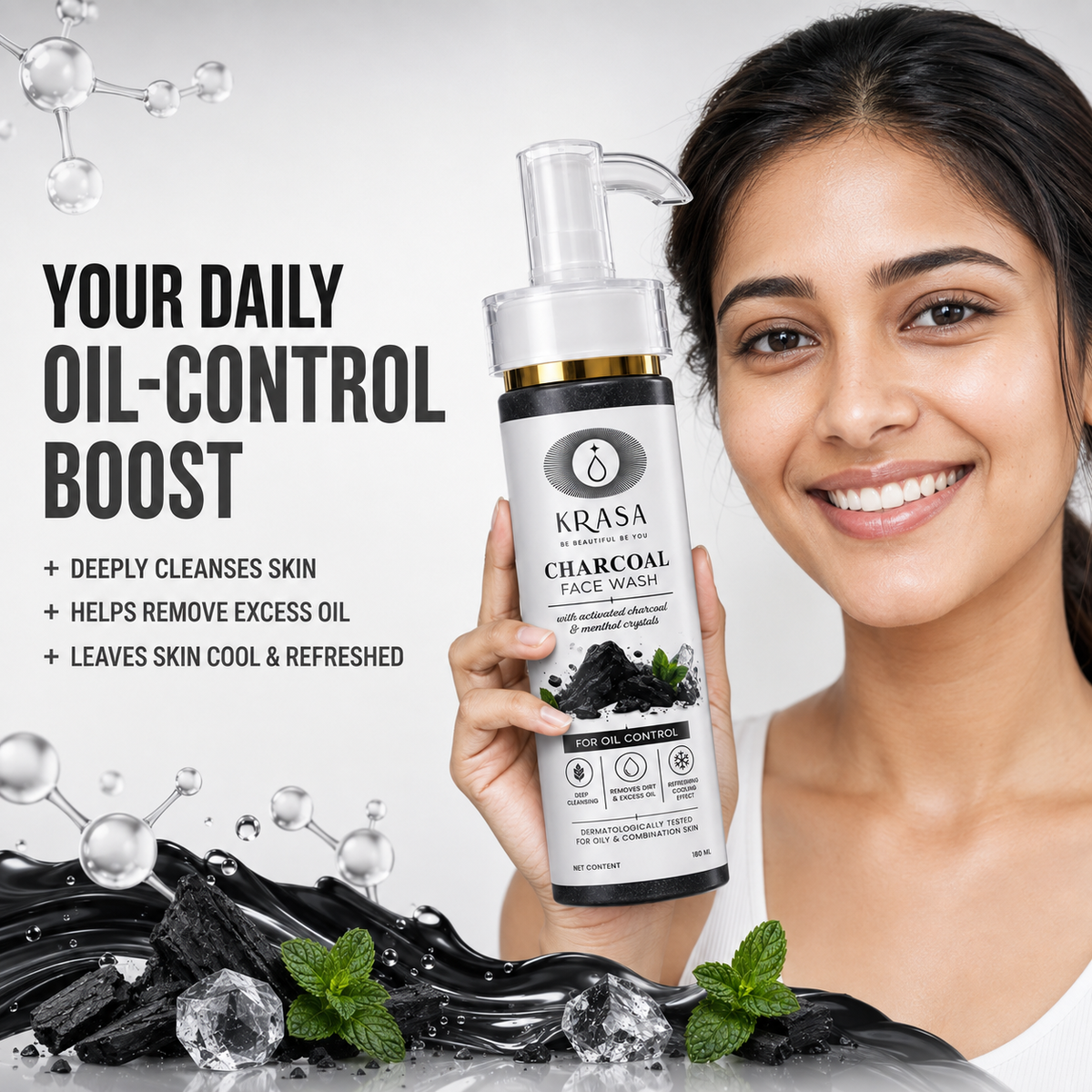 KRASA CHARCOAL FACEWASH
