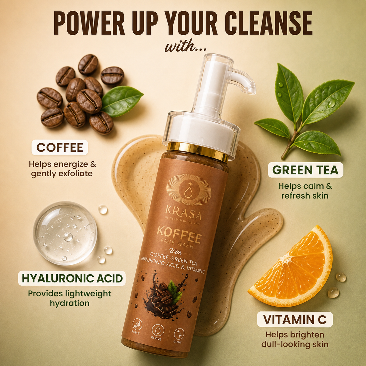 KRASA KOFFEE FACE WASH