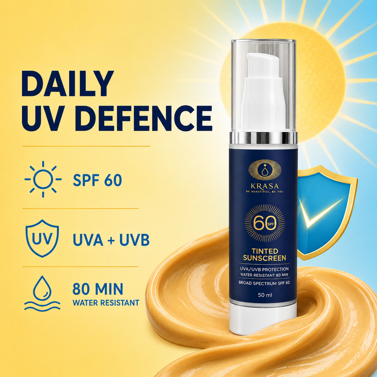 KRASA TINTED SUNSCREEN
