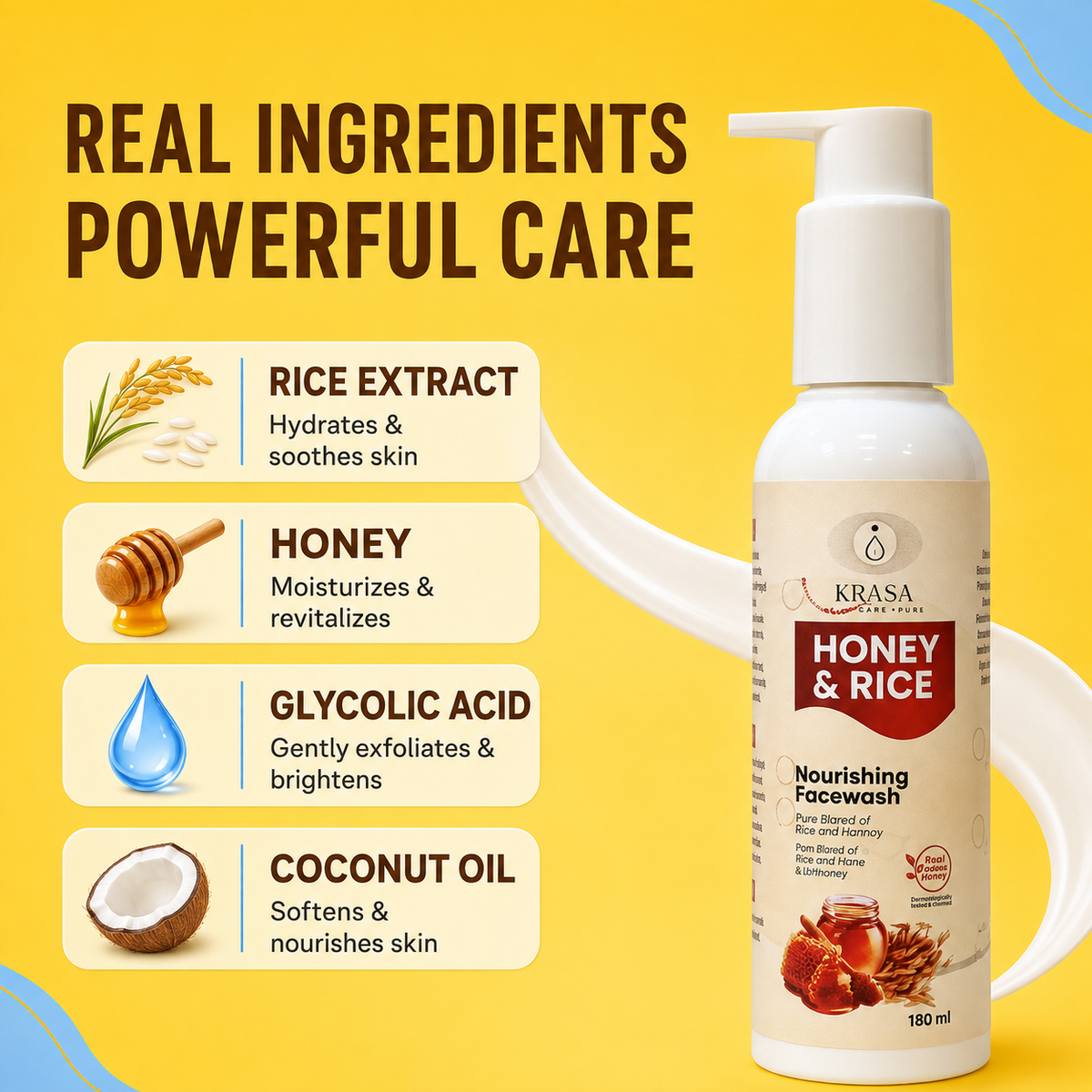 KRASA HONEY & RICE FACEWASH
