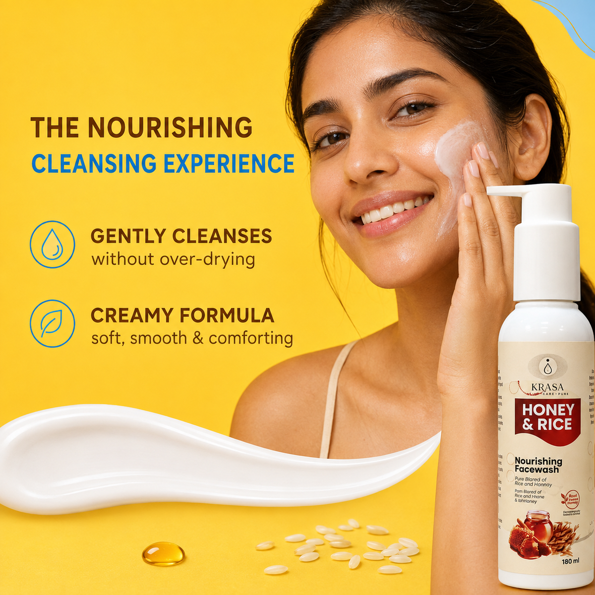KRASA HONEY & RICE FACEWASH