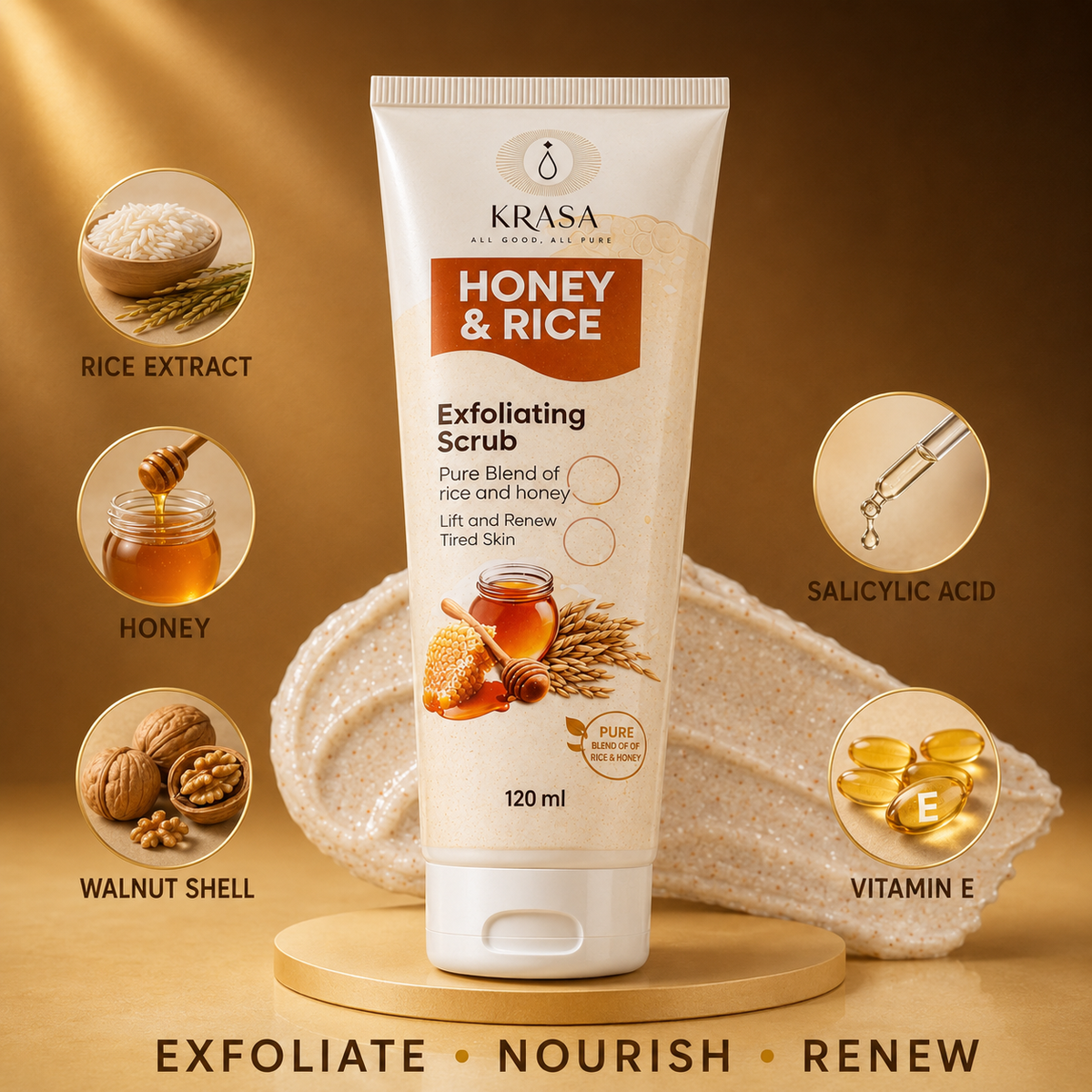 KRASA HONEY & RICE SCRUB