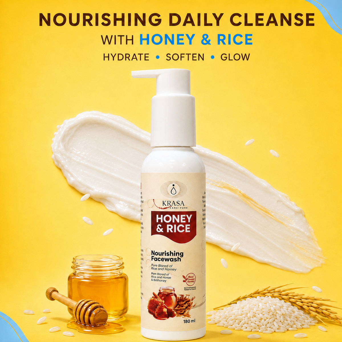 KRASA HONEY & RICE FACEWASH