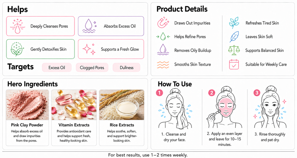 KRASA PINK CLAY MASK