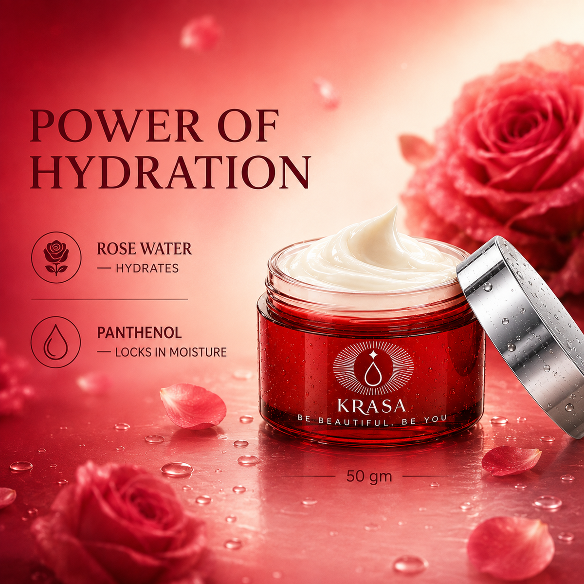 KRASA ROSE GLOW HYDRATION GEL