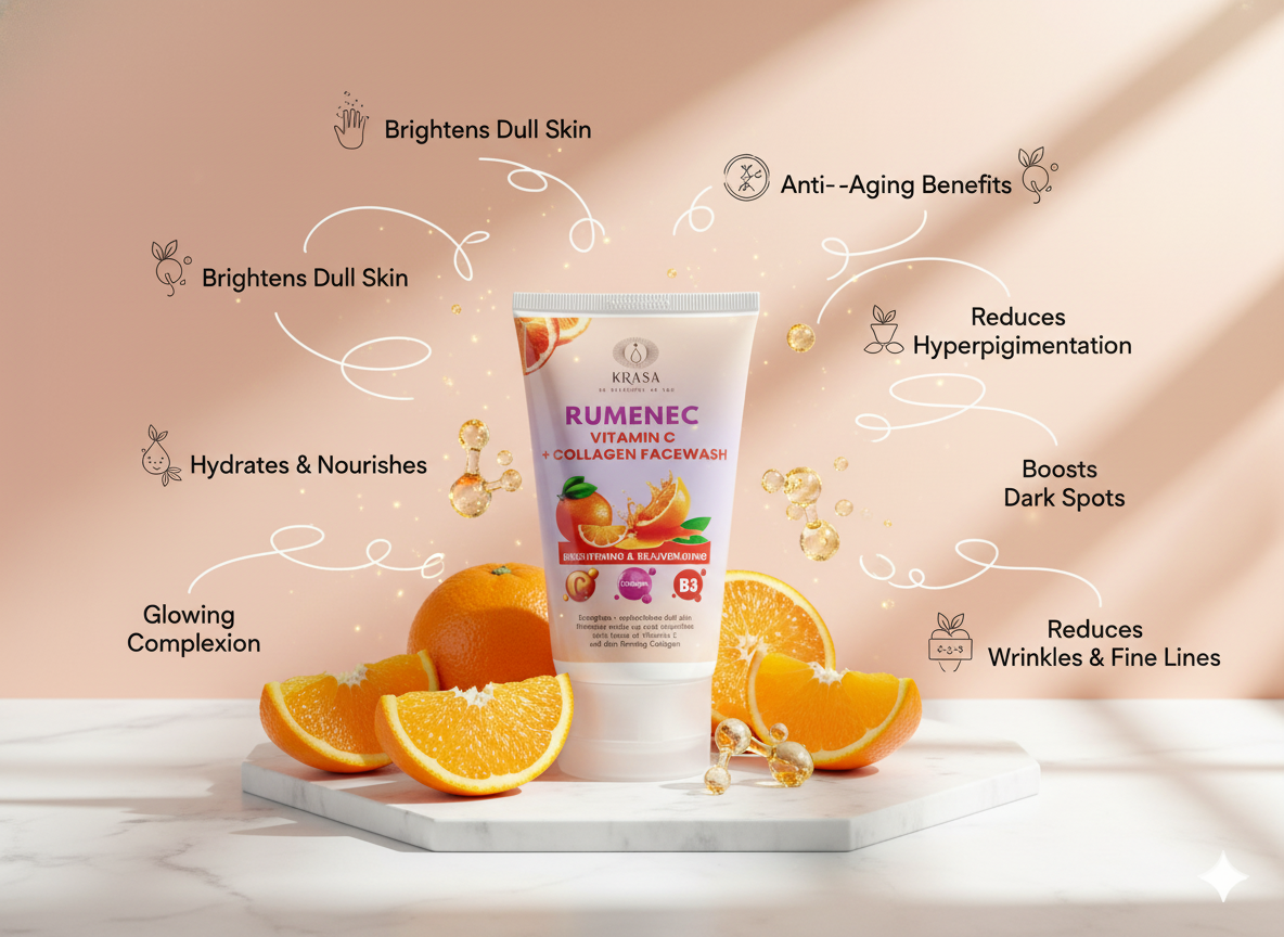 KRASA RUMENEC VITAMIN C + COLLAGEN FACEWASH