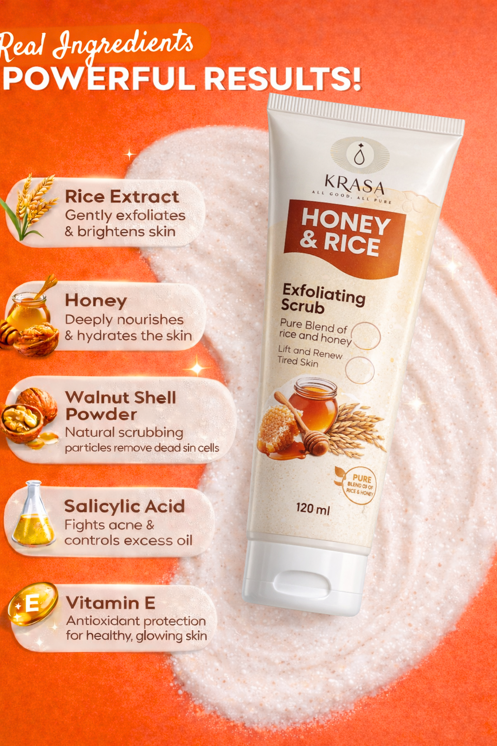 KRASA RICE & HONEY SCRUB